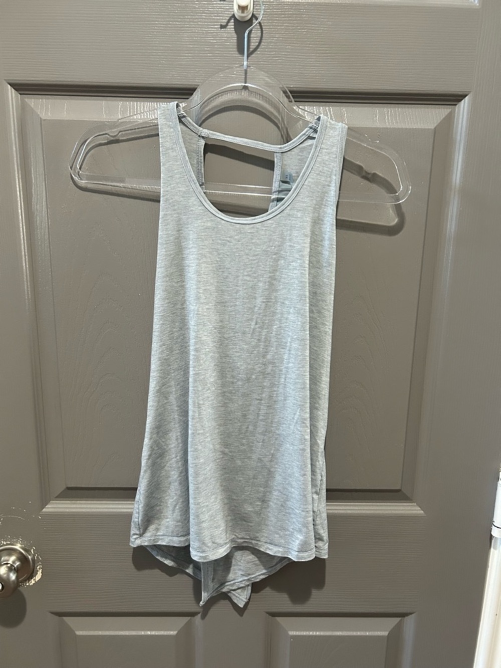 Athleta Light Gray Racerback Tank Top